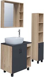 Grossman Мебель для ванной Флай 80 GR-3020 дуб сонома/серая – фотография-2